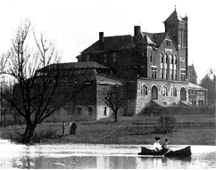 Historic photo of Barker Hall.