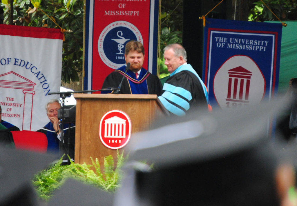 Copyright 2012, Kaylen Addison, who caught the moment when I was handed the Frist award at the University of Mississippi.