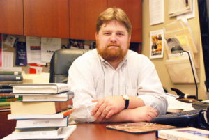 Weber at his desk in 2011.