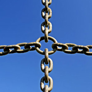 Linked chains.