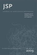 Cover of the Journal of Speculative Philosophy.