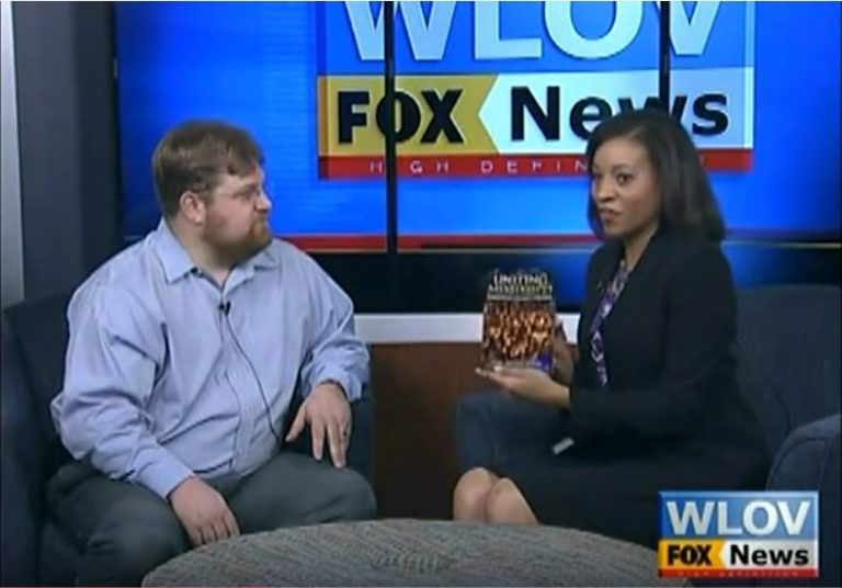 Screenshot from my interview on WLOV Tupelo's This Morning show with Katrina Berry.