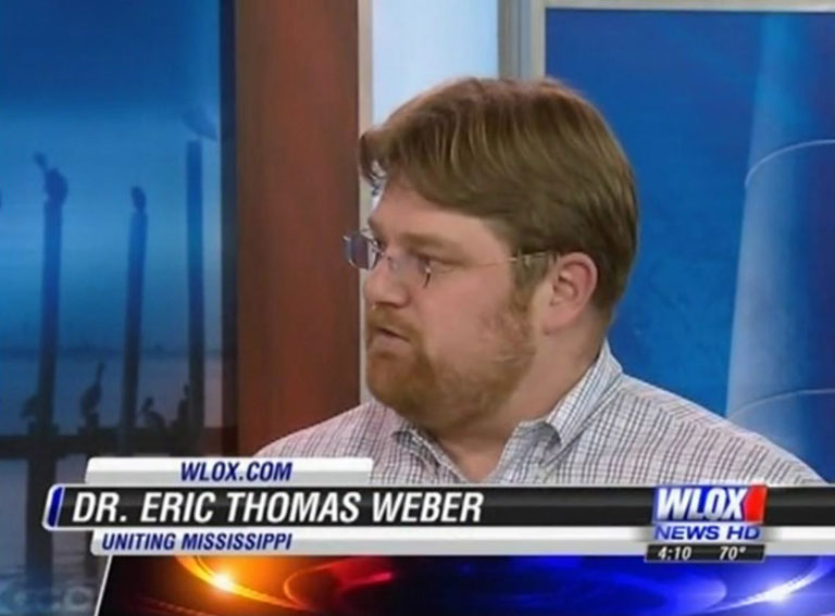 Frame of the video from my interview on WLOX TV News at 4.