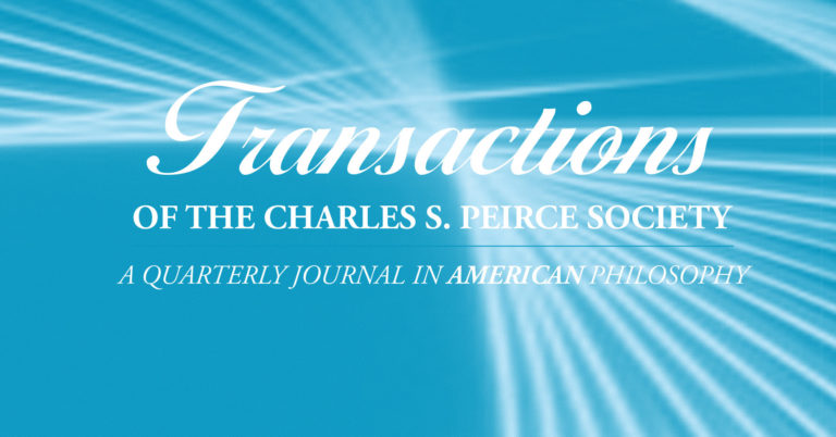 Image of the cover of the Transactions of the Charles S. Peirce Society.