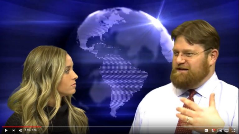 Video still of my interview with Eastern Progress at Eastern Kentucky University.