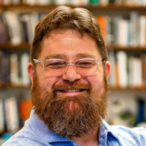 Dr. Eric Thomas Weber in his office at the University of Kentucky. Photo by Beth Goins, 2025.