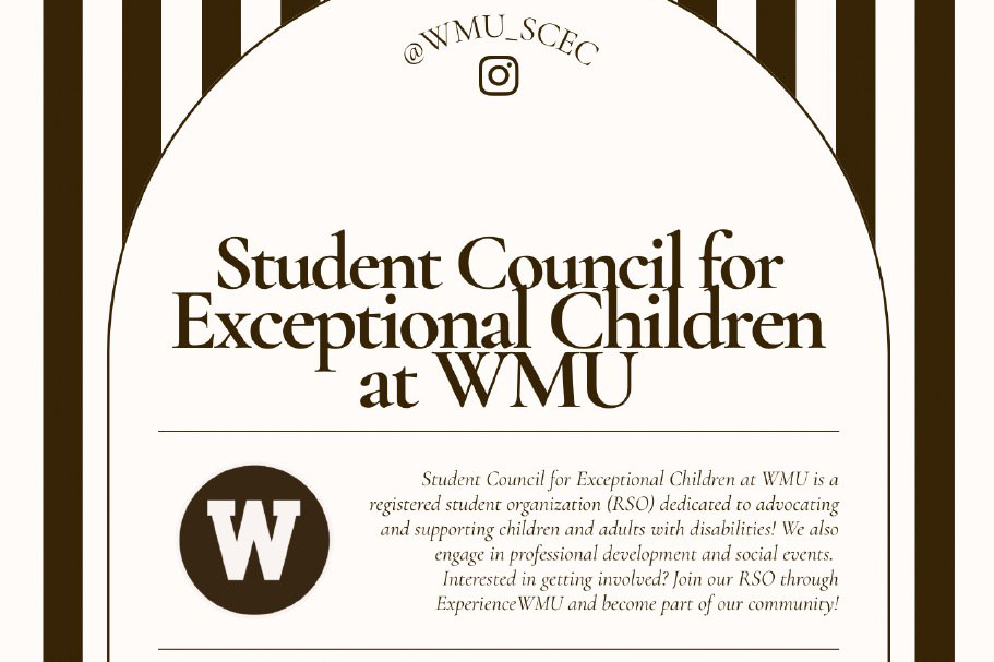 This is a picture of a portion of the flyer for the event for the organization, Student Council for Exceptional Children at Western Michigan University.